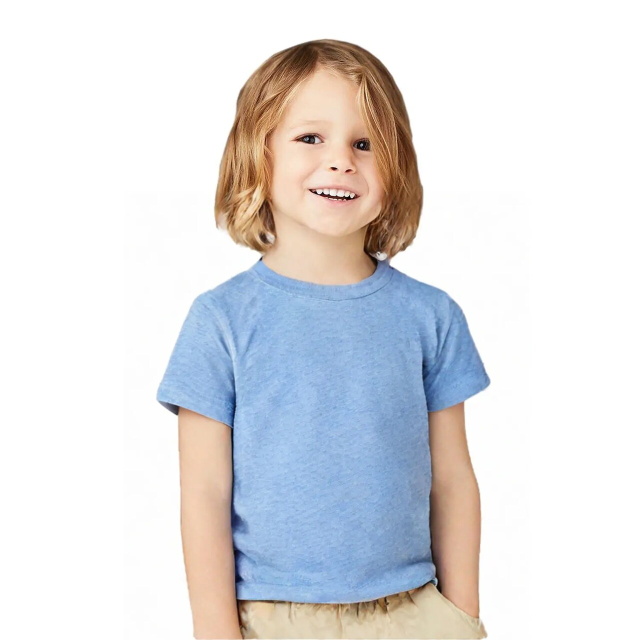 BELLA + CANVAS Toddler Triblend Crewneck Short Sleeve Lightweight Soft Jersey T-Shirt For Everyday Wear
